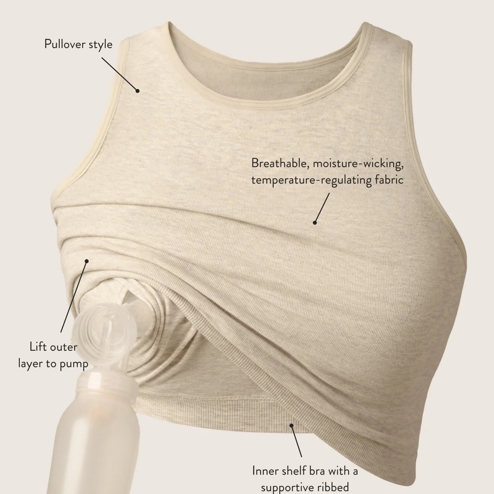NWT Medium Kindred Bravely Sublime Bamboo Hands-Free Pumping Longline Bra Top - Picture 8 of 9